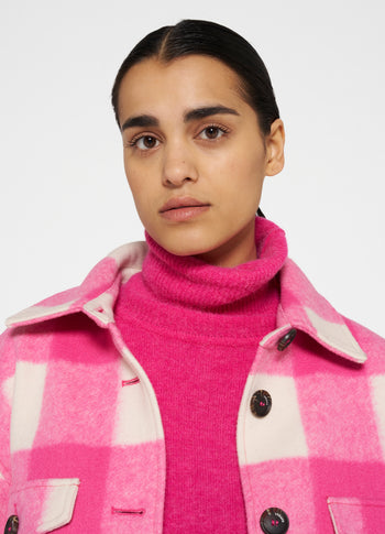 jacket check | bright pink