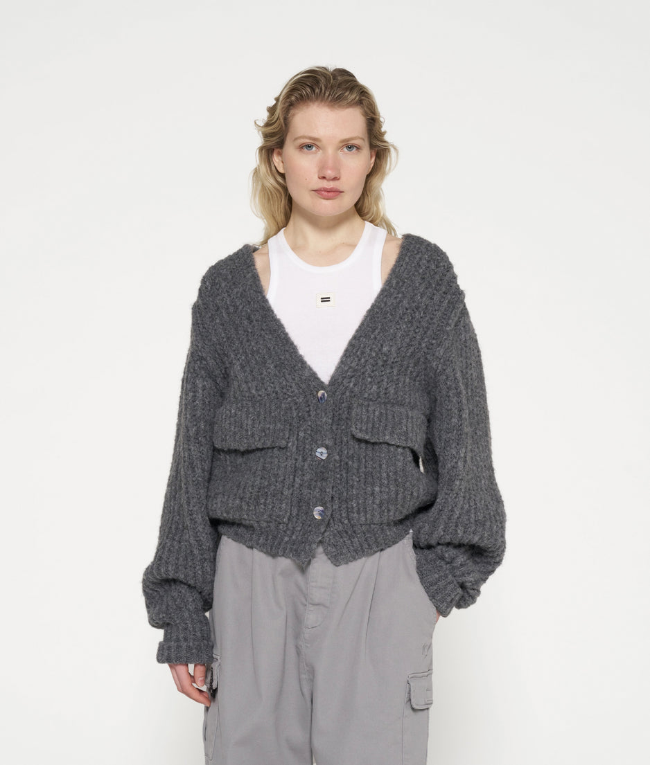 chunky knit cardigan | antra melee