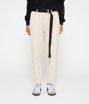 belted pants pinstripe | light natural