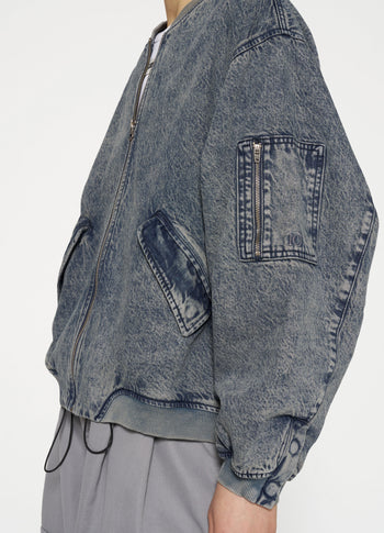 bomber jacket denim | blue denim