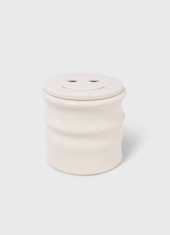 scented candle + happy lid white | multicolor