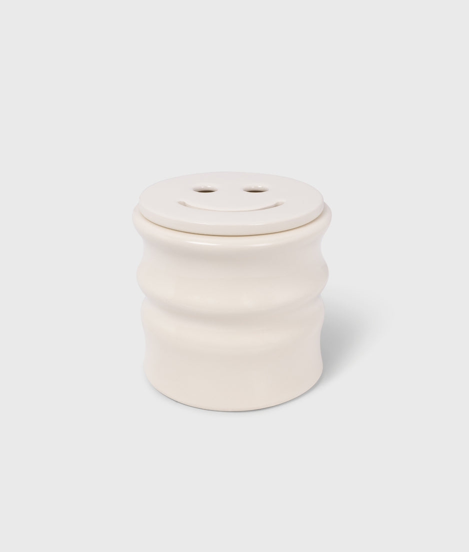 scented candle + happy lid white | multicolor