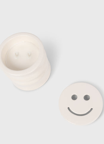 scented candle + happy lid white | multicolor