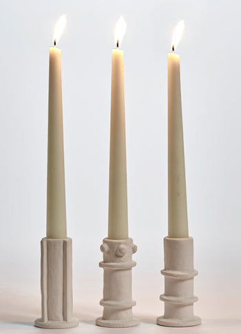 Candle holder 03 set 3 Molly 10CM | soft beige