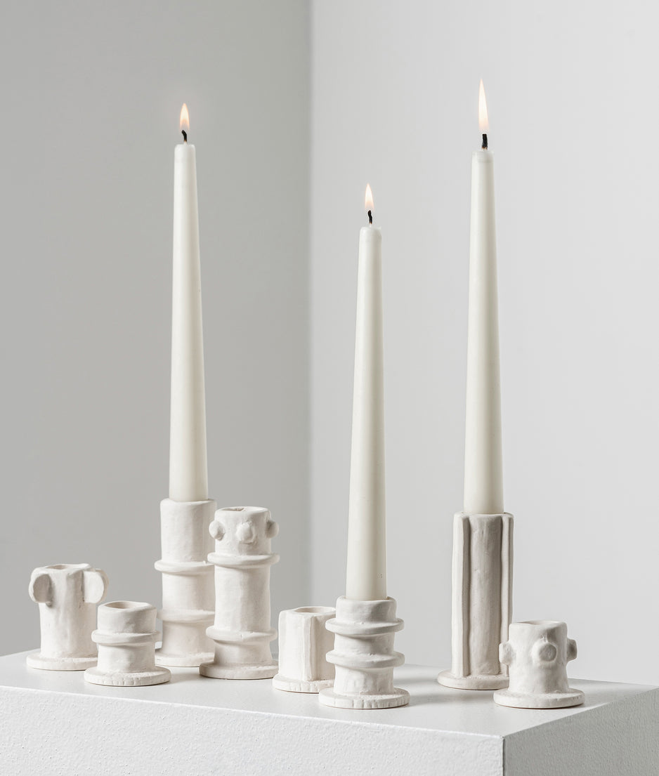 Candle holder 03 set 3 Molly 10CM | soft beige