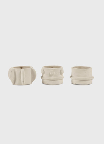 Tealight holder 03 set 3 Molly 5CM | soft beige