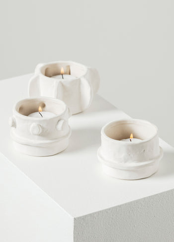 Tealight holder 03 set 3 Molly 5CM | soft beige